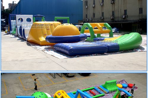 大型水上冲关成人户外运动充气乐园支架水池玩具游乐设备工厂直销